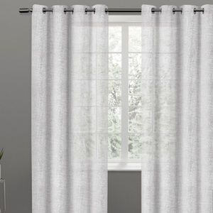 White semi-sheer curtains